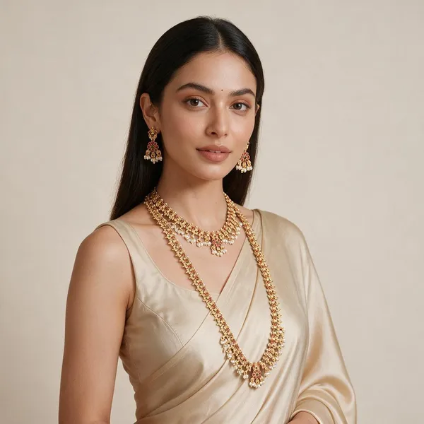 Gold_Tone_Traditional_Necklace_Set_For_Women