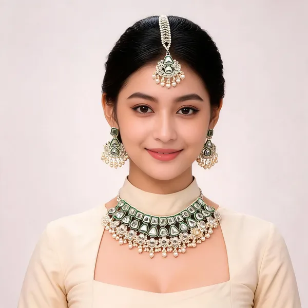 Green_Stone_Pearl_Jewellery_Set_For_Women