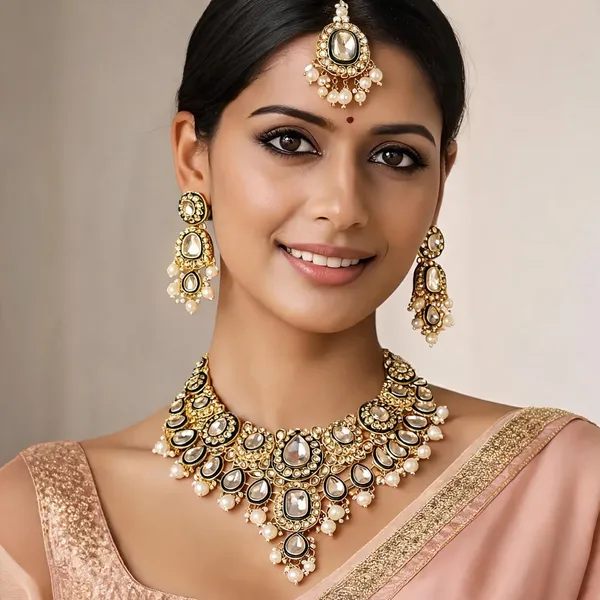Gold_Tone_Kundan_Pearl_Bridal_Jewellery_Set_For_Women