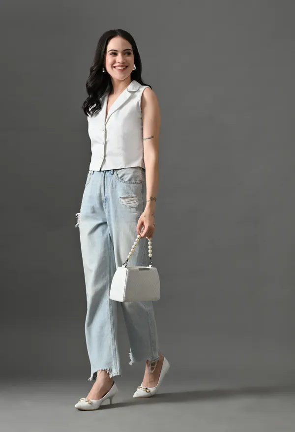 White_Cotton_Waistcoat_Top_For_Women