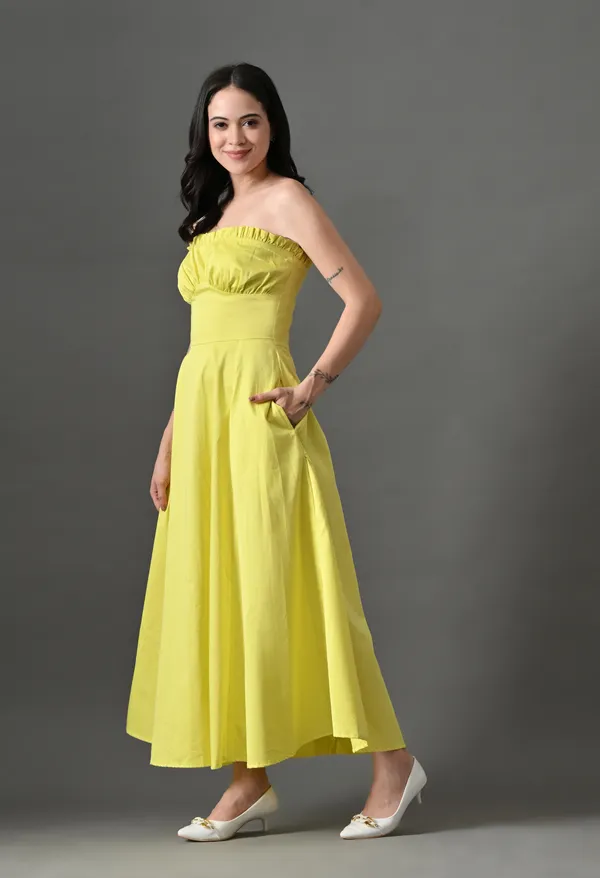 Lemon_The_Strapless_Edit_Cotton_Dress_For_Women