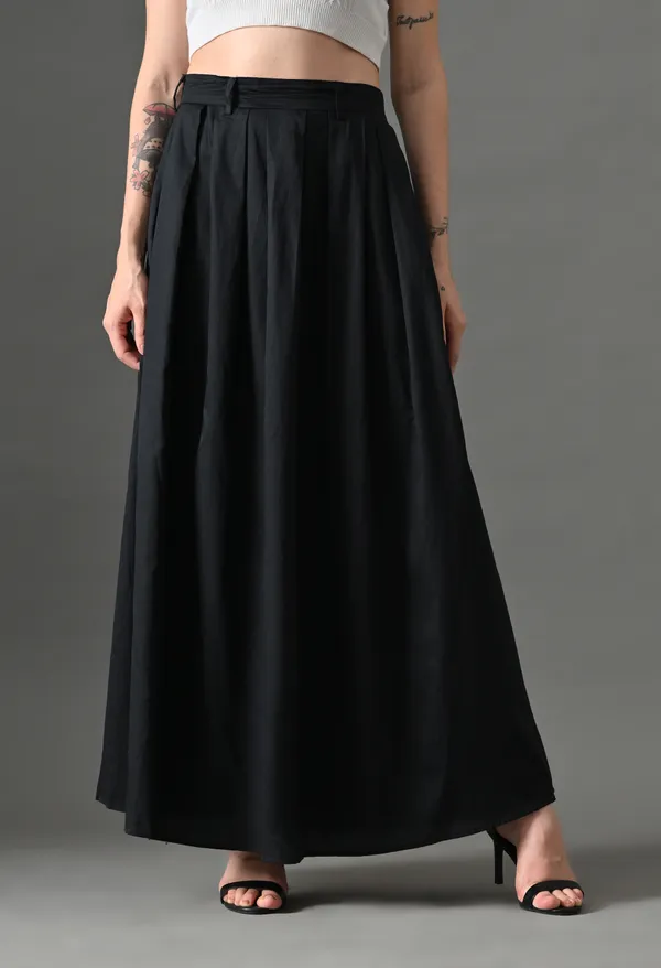 Black_Cotton_Flare_Affair_Skirt_&_Lemon_Corsia_Corset_Top_For_Women_(Pack_Of_2)