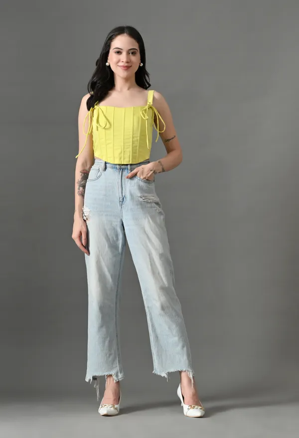 Black_Cotton_Flare_Affair_Skirt_&_Lemon_Corsia_Corset_Top_For_Women_(Pack_Of_2)