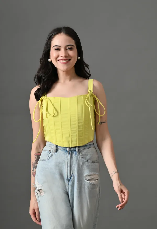 Black_Cotton_Flare_Affair_Skirt_&_Lemon_Corsia_Corset_Top_For_Women_(Pack_Of_2)