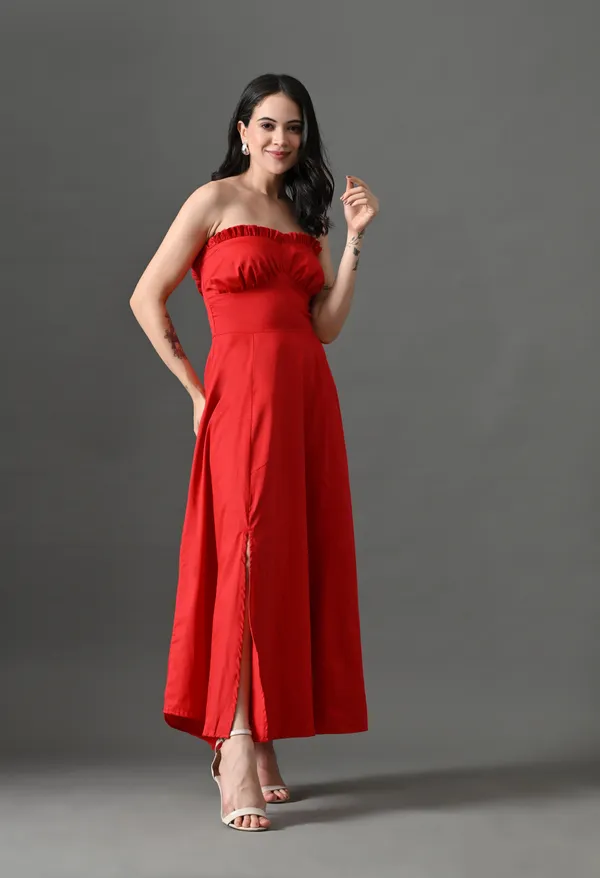 Red_The_Strapless_Edit_Cotton_Dress_For_Women