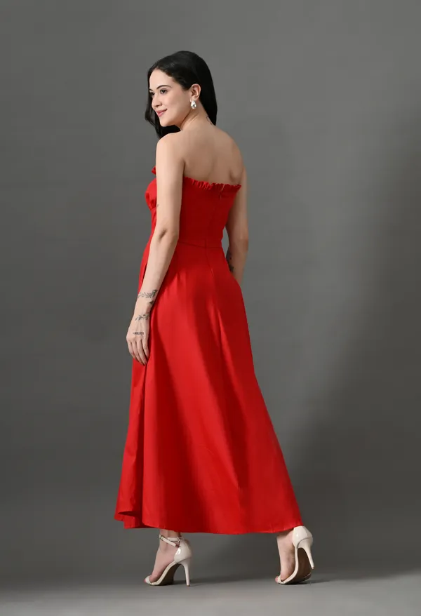 Red_The_Strapless_Edit_Cotton_Dress_For_Women