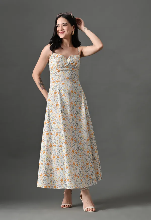 Red_Cotton_Mellow_Mood_Dress_&_Yellow_Floral_Kiss_Maxi_Dress_For_Women_(Pack_Of_2)