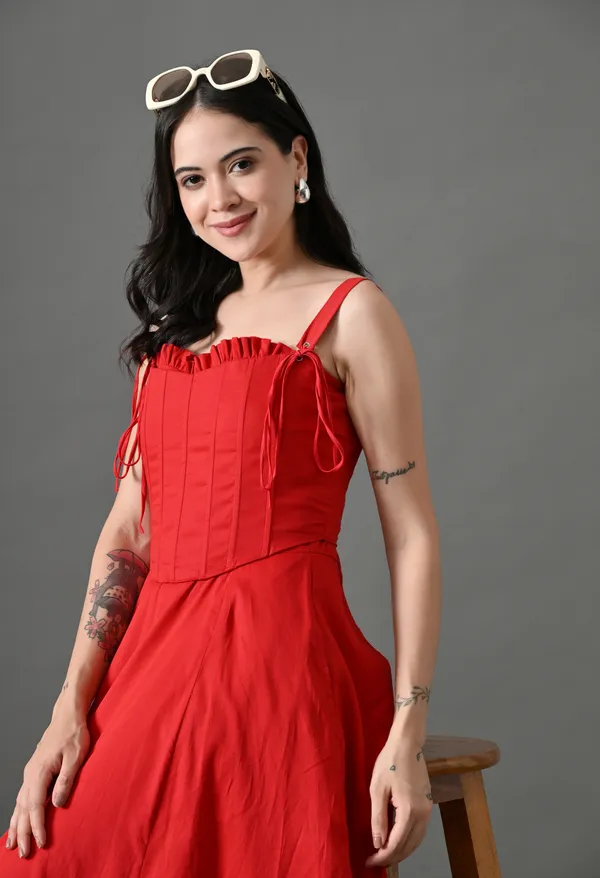 Red_Boss_Bodice_Cotton_Corset_Dress_For_Women