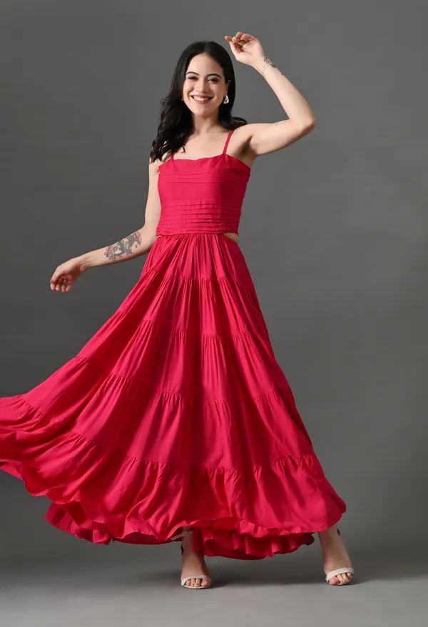 Pink_Bubblegum_Babe_Cotton_Dress_For_Women