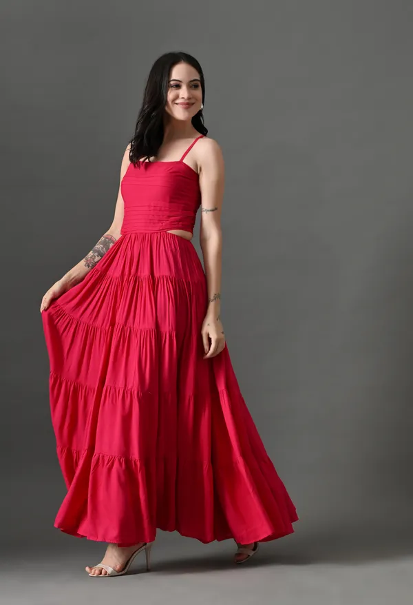 Pink_Bubblegum_Babe_Cotton_Dress_For_Women