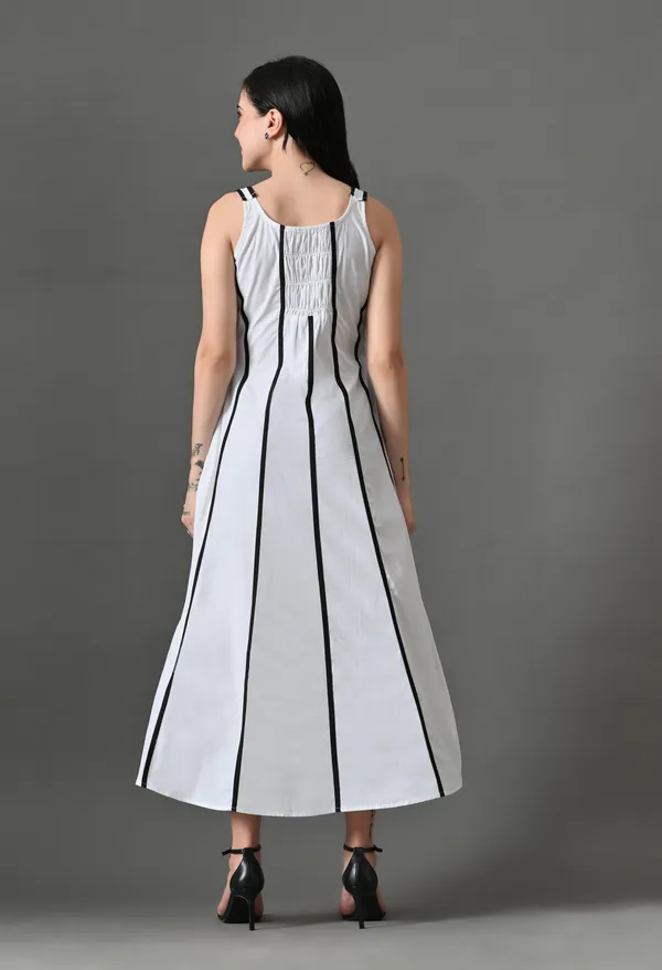 White_&_Brown_Cotton_Rebel_Curve_Dress_For_Women_(Pack_Of_2)