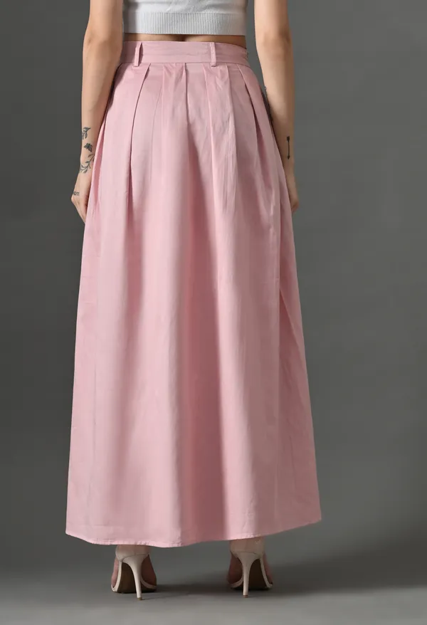Pink_Flare_Affair_Cotton_Skirt_For_Women