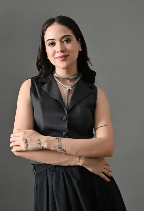 Black_Sassy_Fusion_Cotton_Skirt_with_top_For_Women