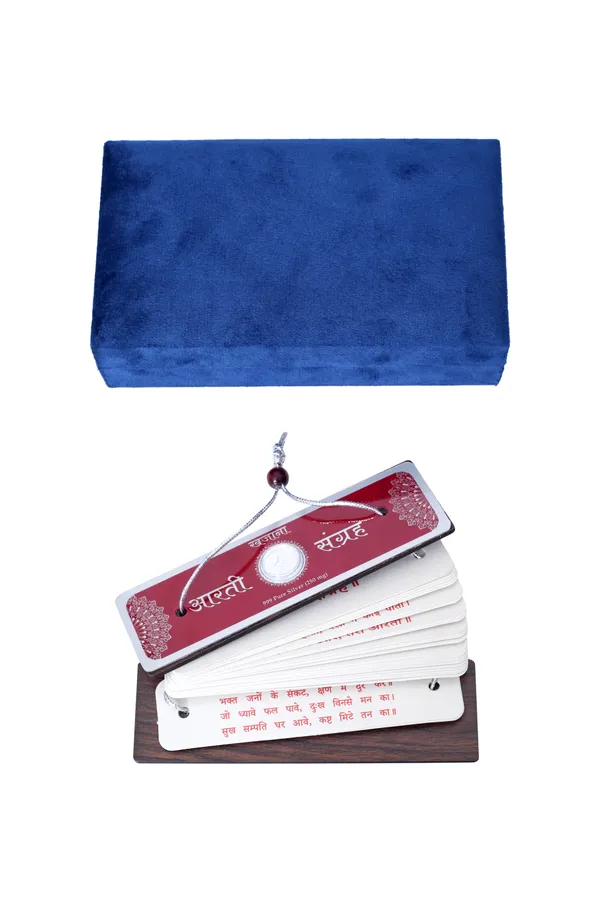 Aarti_Sangrah_(Hindi)_with_Silver_Coin_in_a_Premium_Velvet_Box_Pack_Brings_calmness,_reduces_stress,_and_promotes_inner_peace