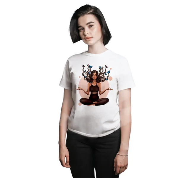 Butterflies_White_Printed_T-Shirt_for_Women–_Stylish_Cotton_Round_Neck_Casual_Tee