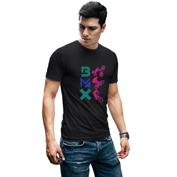 BMX_Black_Printed_T-Shirt_for_Men_–_Stylish_Half_Sleeve_Round_Neck_Cotton_Tee