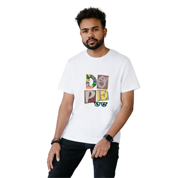 DOPE_White_Printed_T-shirt_for_Men_–_Trendy__Half_Sleeve_Round_Neck_Tee_for_Casual_&_Streetwear_Style