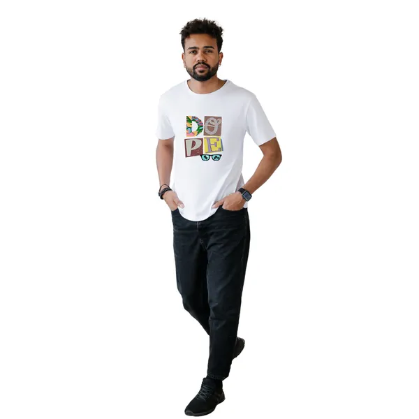 DOPE_White_Printed_T-shirt_for_Men_–_Trendy__Half_Sleeve_Round_Neck_Tee_for_Casual_&_Streetwear_Style