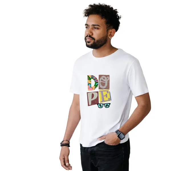 DOPE_White_Printed_T-shirt_for_Men_–_Trendy__Half_Sleeve_Round_Neck_Tee_for_Casual_&_Streetwear_Style
