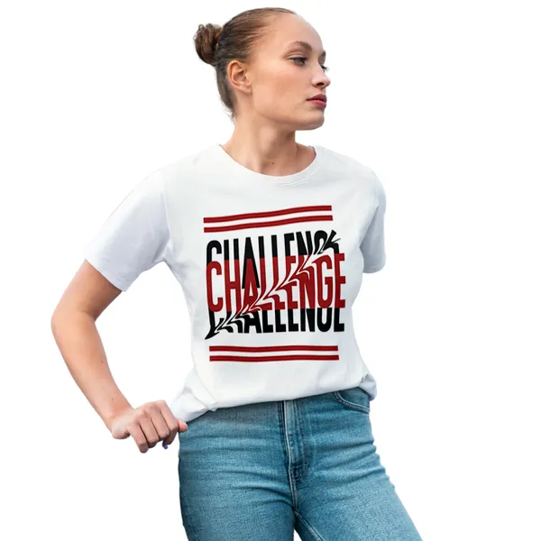 Challenge_White__Women’s_T-Shirt_–_Stylish_Cotton_Round_Neck_Casual_Wear