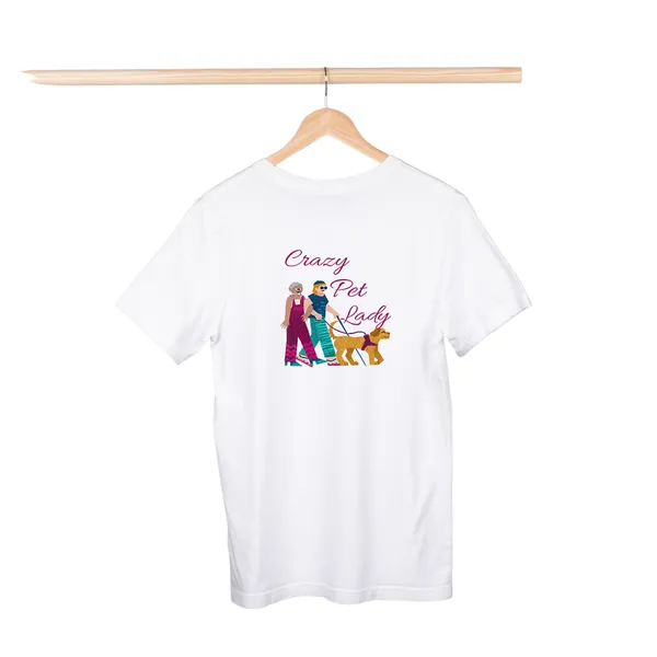 Crazy_Pet_Lady_White_Printed_T-Shirt_for_Women_–_Casual_&_Stylish_Cotton_Tee