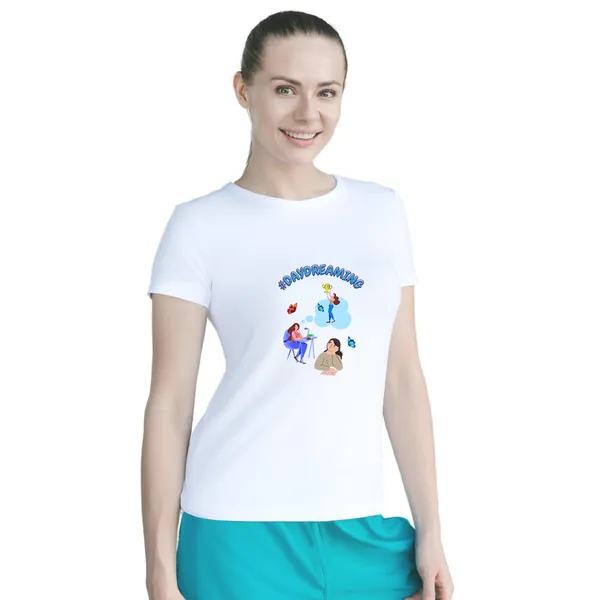 Daydreaming_White_Women’s_T-Shirt_–_Casual_&_Stylish_Printed_Tee_for_Everyday_Comfort