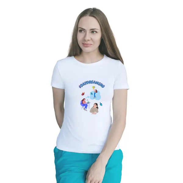 Daydreaming_White_Women’s_T-Shirt_–_Casual_&_Stylish_Printed_Tee_for_Everyday_Comfort