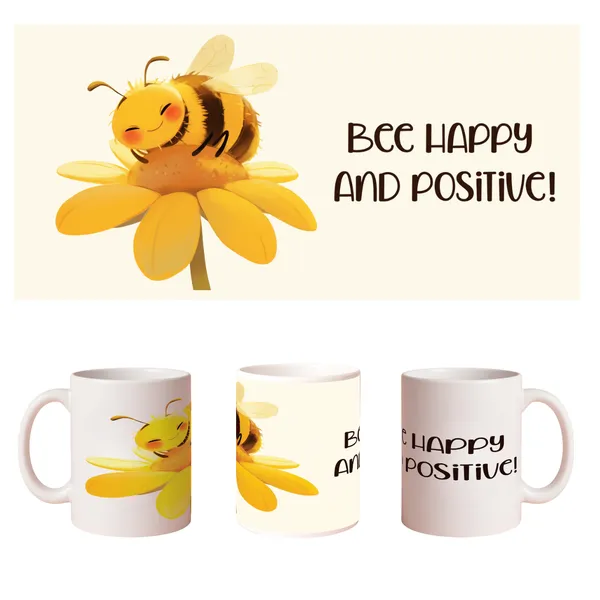 Multicolor_Ceramic_BEE_happy_Printed_Microwave_Safe_Mugs