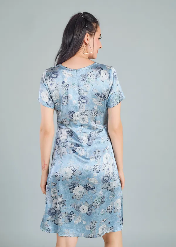 Blue_Premium_Floral_Printed_Dress_For_Women