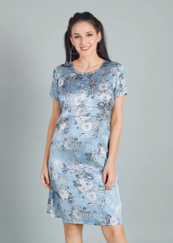 Blue_Premium_Floral_Printed_Dress_For_Women