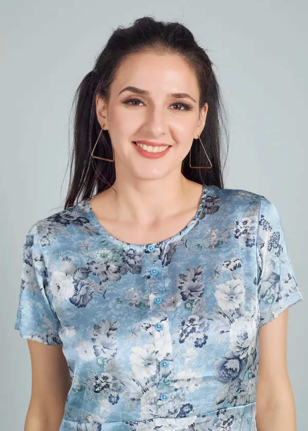 Blue_Premium_Floral_Printed_Dress_For_Women
