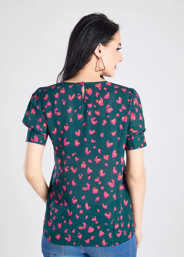 Green_Premium_Round_Neck_Half_Sleeve_Printed_Top_For_Women
