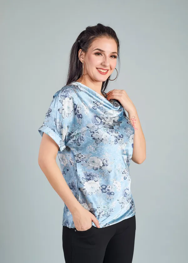 Blue_Premium_Floral_Printed_Top_For_Women
