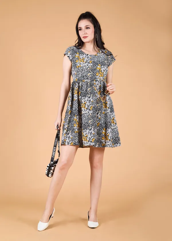Black_Premium_Floral_Printed_Dress_For_Women