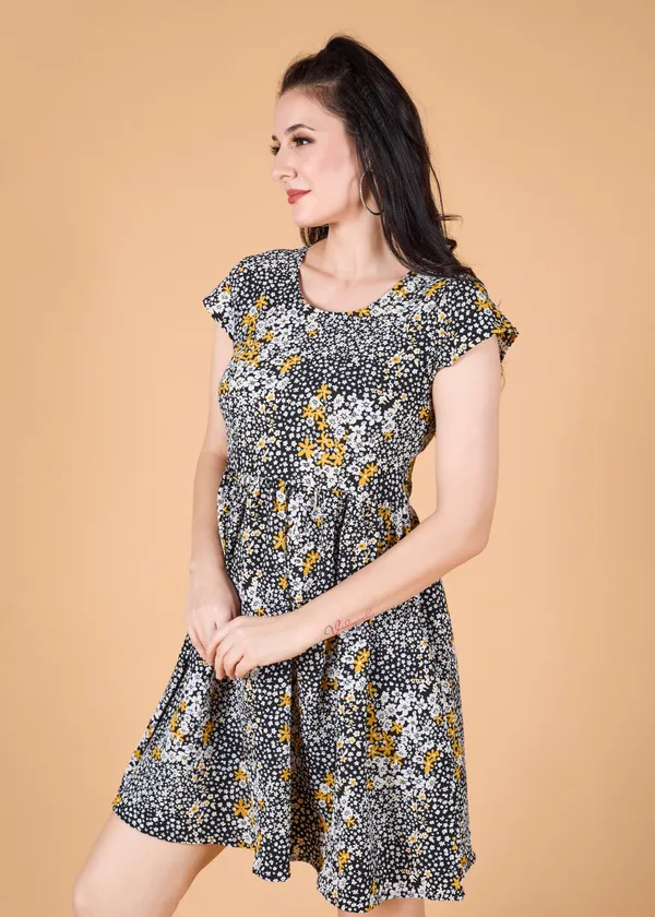 Black_Premium_Floral_Printed_Dress_For_Women