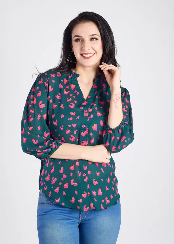 Green_Premium_Abstract_Printed_Top_For_Women