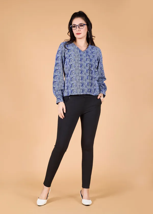 Blue_Premium_Animal_Printed_Top_For_Women