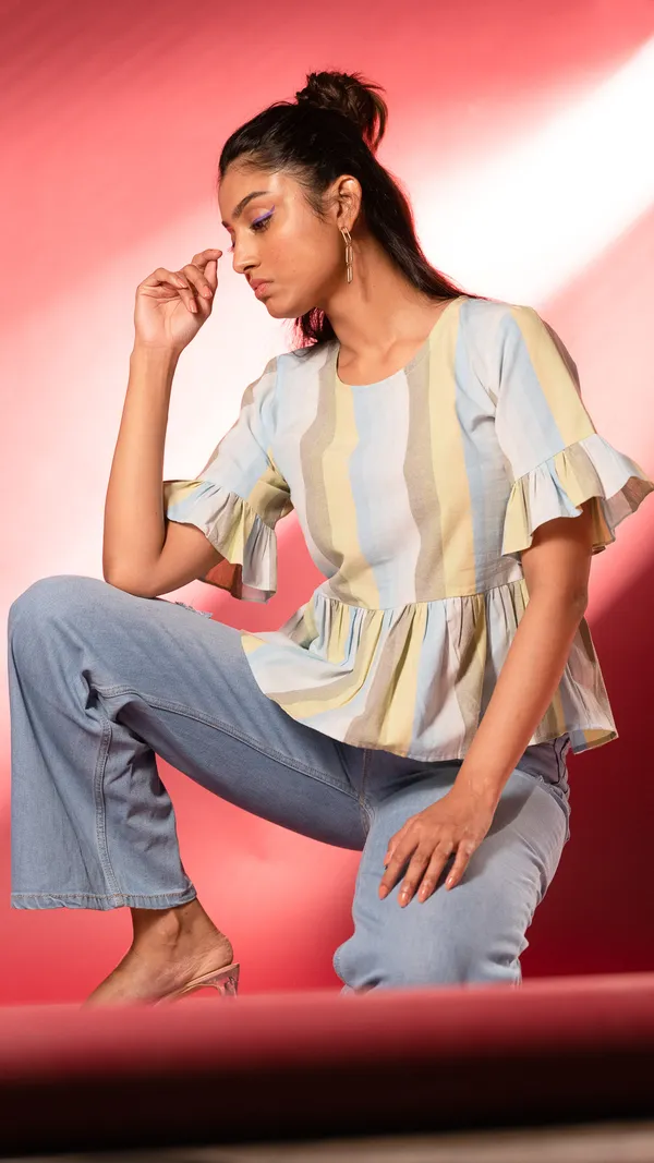 Green_Premium_Cotton_Printed_Top_For_Women