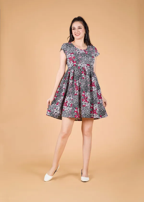Black_Premium_Floral_Printed_Dress_For_Women