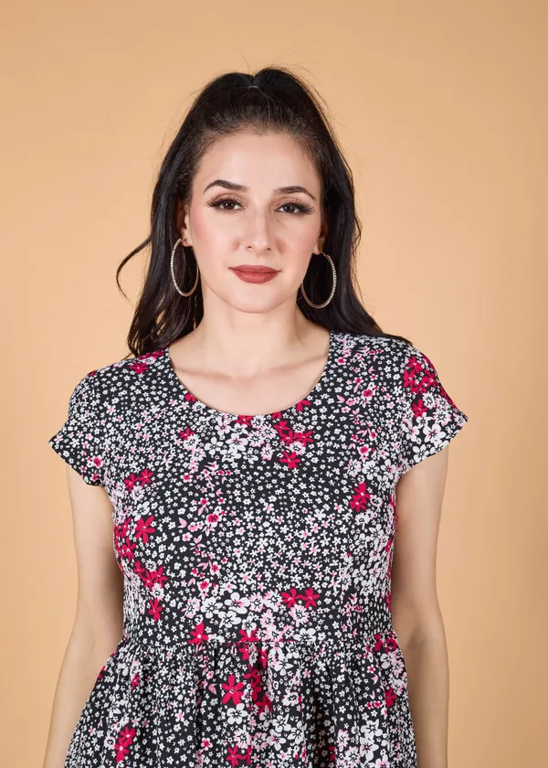 Black_Premium_Floral_Printed_Dress_For_Women