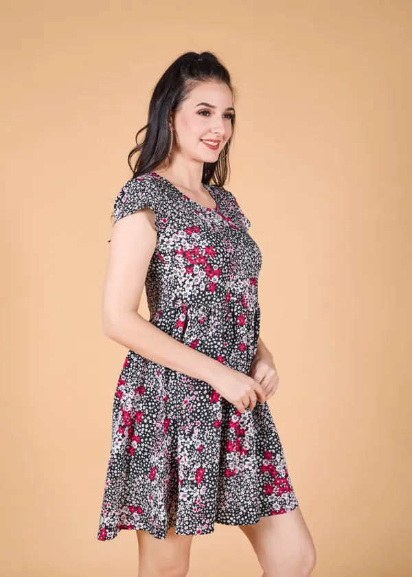 Black_Premium_Floral_Printed_Dress_For_Women