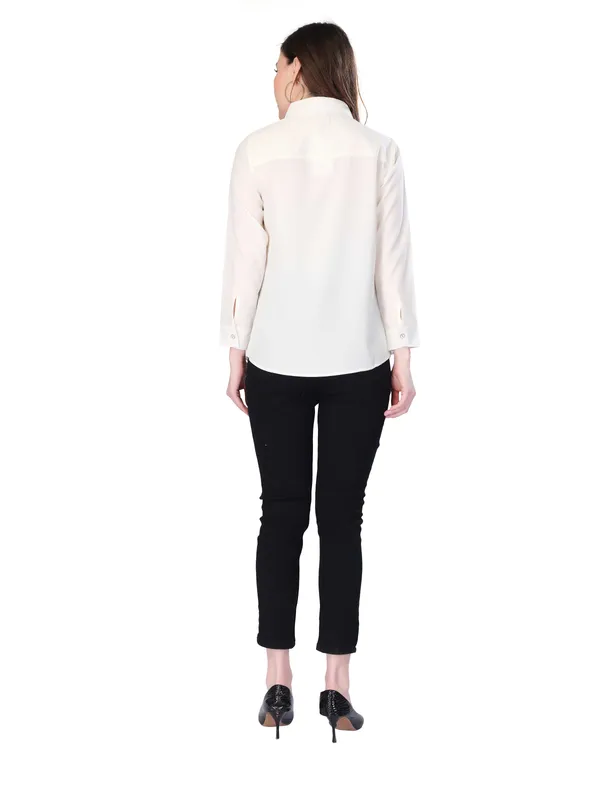 White_Solid_Shirt_For_Women