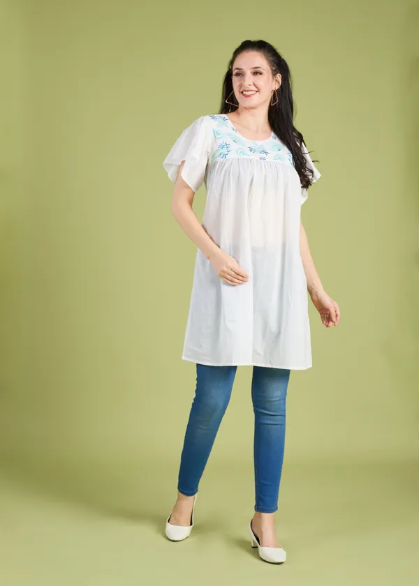 White_Embroidered_Dress_For_Women