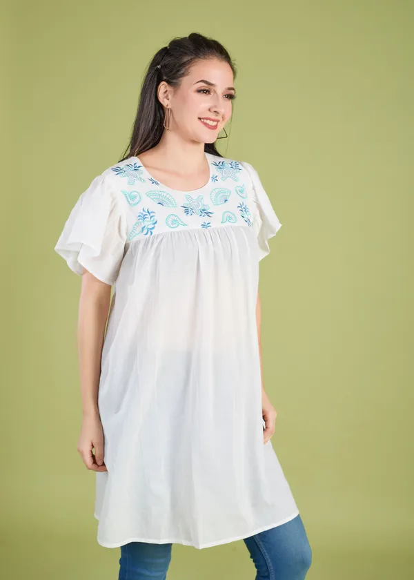 White_Embroidered_Dress_For_Women
