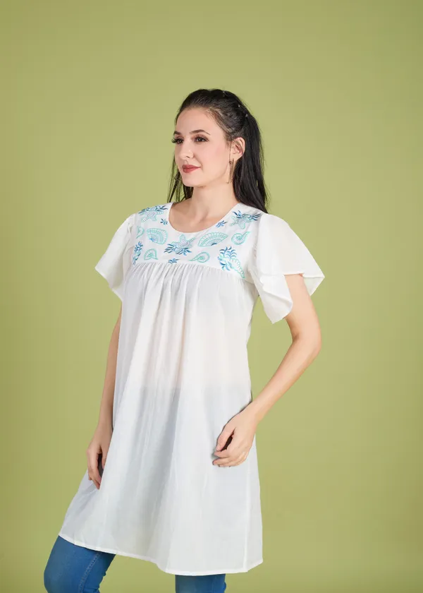 White_Embroidered_Dress_For_Women