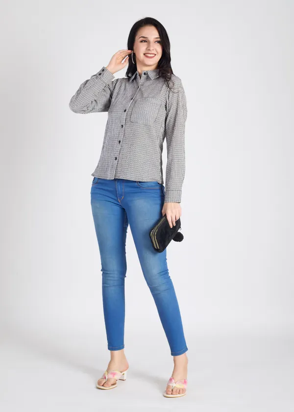 Black_Premium_Stripe_Printed_Top_For_Women