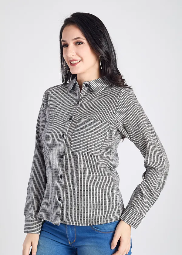 Black_Premium_Stripe_Printed_Top_For_Women