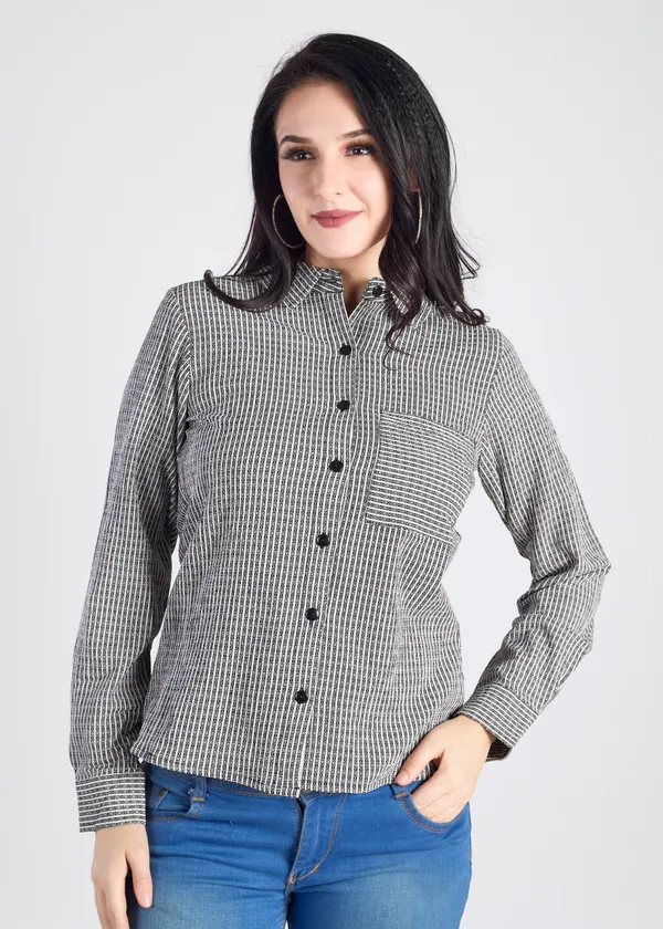 Black_Premium_Stripe_Printed_Top_For_Women