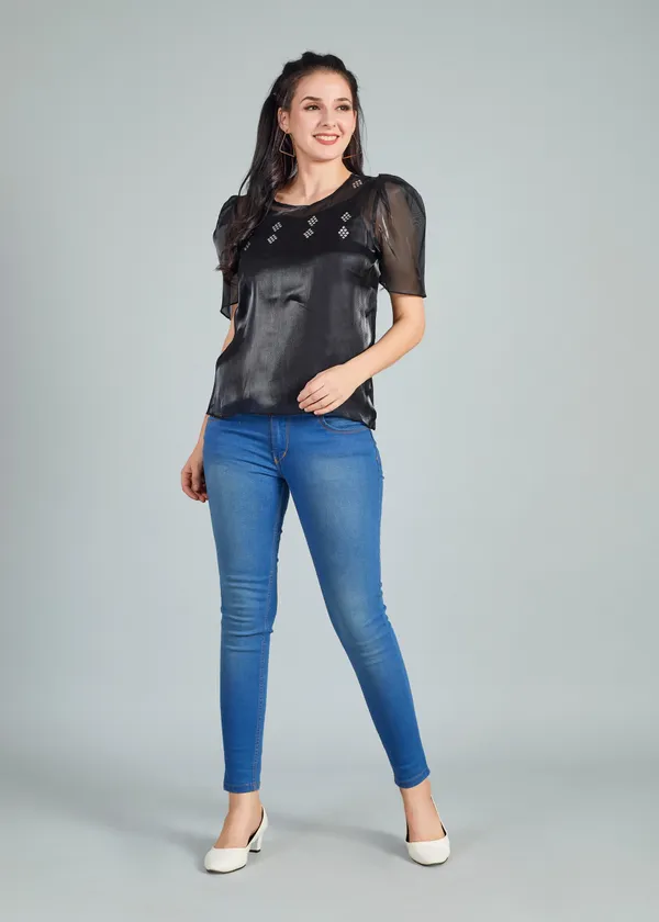 Black_Premium_Embellished_Solid_Top_For_Women