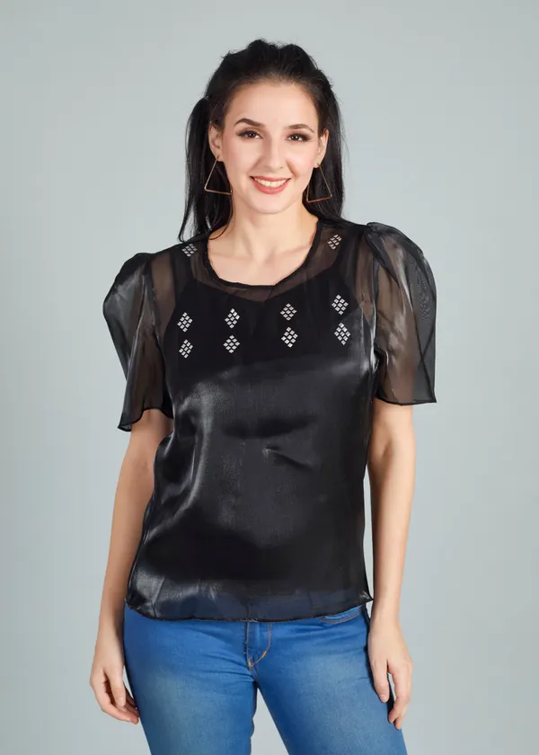 Black_Premium_Embellished_Solid_Top_For_Women